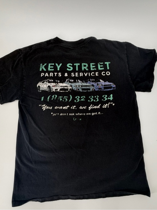 Other - KEY ST Black Graphic Tee - Car Parts Logo